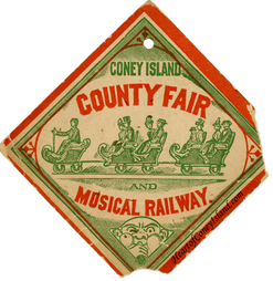 Coney Island County Fair Scenic Musical Railway Ticket