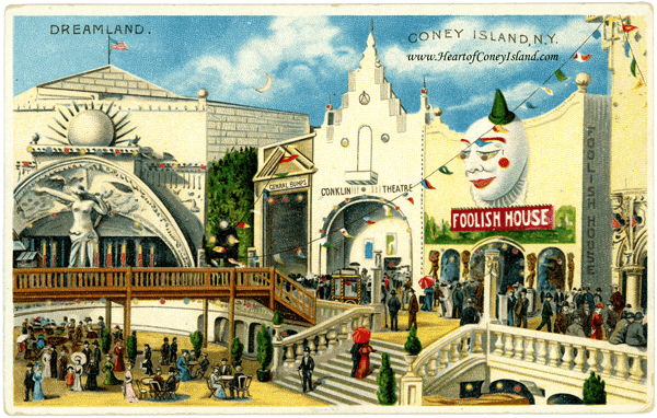 Coney Island Koehler Hold to Light Postcard Dreamland