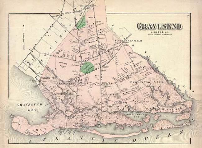 Historical Map of Gravesend from 1873