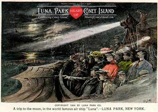 Luna Park Coney Island Trip to the Moon Airship Luna