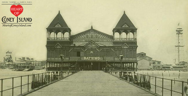 Sea Beach Company's Old Iron Pier at Coney Island in 1893